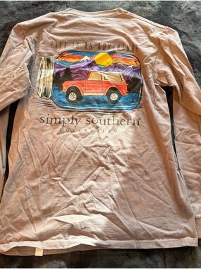 Simply Southern 'Life Is An Adventure' Graphic Tee - Light Pink